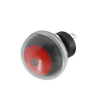 厂家直销复位带灯自锁黑壳按钮开关  电源符号防水按钮